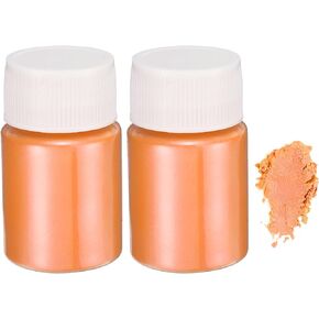 uxcell 2pcs 30g/1oz Mica Powder Natural Resin Epoxy Pigment Powders for Casting Resin, Car Paint, DIY Arts and Crafts, Apricot Yellow