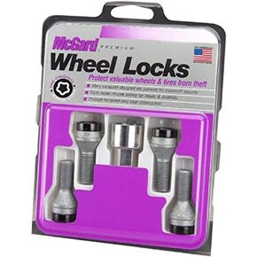 MCGARD 27361 Black Bolt Style Cone Seat Wheel Lock Set (M12 x 1.25 Thread Size) - Set of 4