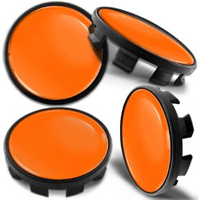 Biomar Labs® 4 x 68mm Wheel Centre Alloy Hub Compatible with BMW Part Number: 36136783536 Center Caps Hubcaps Orange CB 63