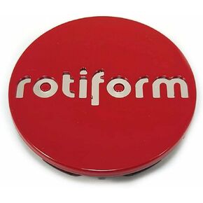 Rotiform Wheel 1003-40RC Center Hub Cap Red 2.36 Inch Chrome Logo for 5-Lug