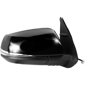 Passenger Side Mirror for Toyota Tacoma, Textured Black w/PTM Cover, w/Turn Signal, Blind spot Detection System, Foldaway, w/o Puddle lamp, w/o spot Mirror, Heated Power