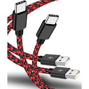 VOTY 【2-Pack 6FT USB-C Charger Cable for Motorola Moto G Fast/G Power/G Stylus,Moto G8 G7,G7 Play,G7 Plus,G7 Power G6,G6 Plus X4 Z3 Z2 Play Z Droid Force,Braided USB Type C Charge Charging Cord