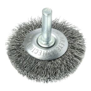 Weiler 17906 2" Stem-Mounted Concave Crimped Wire Wheel, 008" Steel Fill, 1/4" Stem, Made in The USA (Pack of 10)