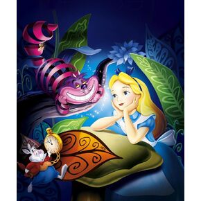 SXSJEIOU Diamond Painting Kits - Alice in Wonderland 5D Diamond Art for Adults Full Drill Round Crystal Pictures Home Wall Art (12" X 16")