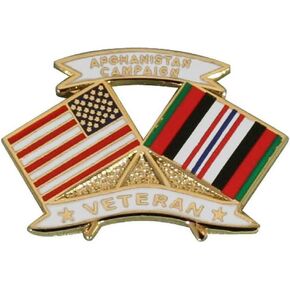 Afghanistan Campaign Vet Flag Lapel Pin