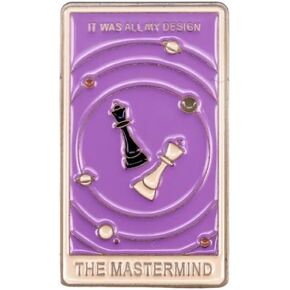 The Mastermind Tarot Card It Was All My Design Chess Pieces Song Lyrics Title Pop Star Artist Singer 1.4" Enamel Pin Badge