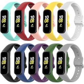 Compatible for Samsung Galaxy Fit2 SM-R220, Soft Silicone Replacement Wristbands Straps Bracelet Fitness Sport Band for Women Men