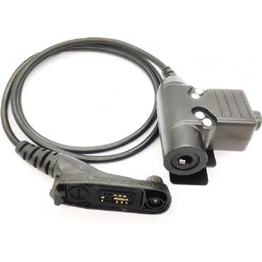 Tactical U94 PTT Adapter Cable for Motorola XPR 7550e XPR6350 XPR6550 XPR7550 APX 4000 6000 7000 etc with PTT Walkie Talkie Radio Connector Civilian Wiring