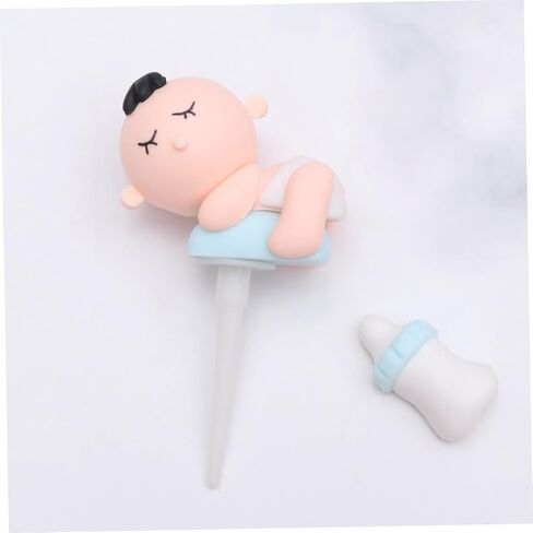 2pcs Wedding Decoration Cupcake Supplies Pick Toy Miniature Figures Happy Birthday Cake Decorating Topper Picks The Cupcake Decor Toppers Insert Card Girl Baby in Saudi Arabia