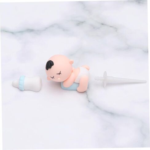 2pcs Wedding Decoration Cupcake Supplies Pick Toy Miniature Figures Happy Birthday Cake Decorating Topper Picks The Cupcake Decor Toppers Insert Card Girl Baby in Saudi Arabia