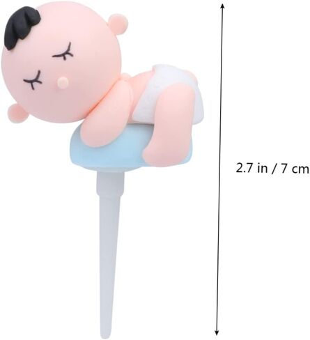 2pcs Wedding Decoration Cupcake Supplies Pick Toy Miniature Figures Happy Birthday Cake Decorating Topper Picks The Cupcake Decor Toppers Insert Card Girl Baby in Saudi Arabia