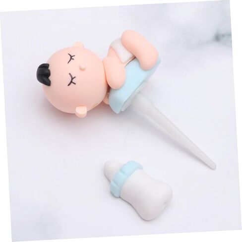 2pcs Wedding Decoration Cupcake Supplies Pick Toy Miniature Figures Happy Birthday Cake Decorating Topper Picks The Cupcake Decor Toppers Insert Card Girl Baby in Saudi Arabia