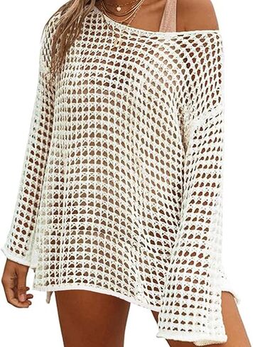 ملابس الشاطئ النسائية من الكروشيه المجوف من Moss Rose، ملابس السباحة الصيفية بيكيني ملابس الشاطئ in Kuwait