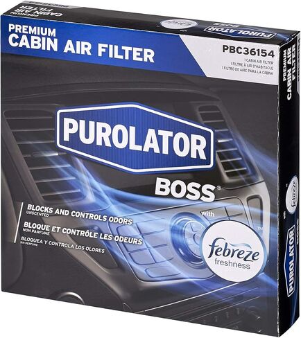 Purolator PBC36154 PurolatorBOSS Premium Cabin Air Filter with Febreze Freshness fits Select Chevrolet, Buick, Cadillac in Saudi Arabia
