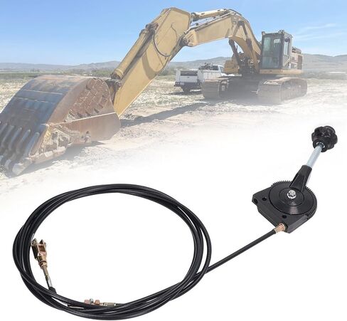 3.5M/11.5ft Universal Throttle Cable Replacement Excavator Motor Control Throttle Hand Control Kit，Stainless Steel Joint PU Tube for Motor Control Heavy Equipment Parts in Saudi Arabia