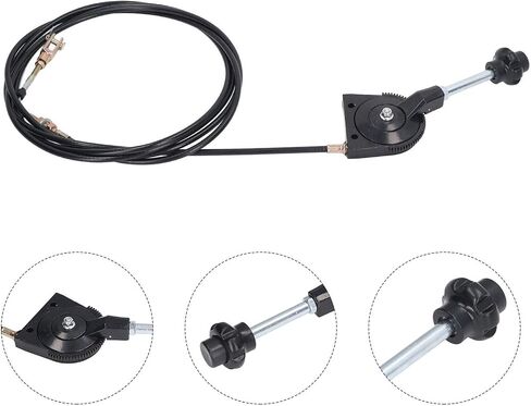 3.5M/11.5ft Universal Throttle Cable Replacement Excavator Motor Control Throttle Hand Control Kit，Stainless Steel Joint PU Tube for Motor Control Heavy Equipment Parts in Saudi Arabia