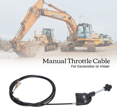 3.5M/11.5ft Universal Throttle Cable Replacement Excavator Motor Control Throttle Hand Control Kit，Stainless Steel Joint PU Tube for Motor Control Heavy Equipment Parts in Saudi Arabia