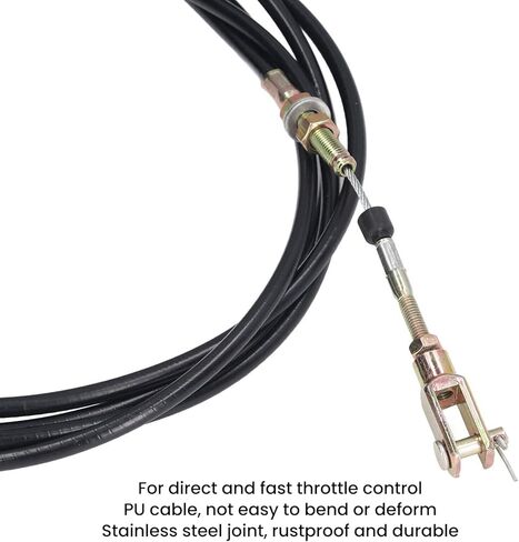 3.5M/11.5ft Universal Throttle Cable Replacement Excavator Motor Control Throttle Hand Control Kit，Stainless Steel Joint PU Tube for Motor Control Heavy Equipment Parts in Saudi Arabia