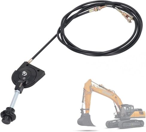 3.5M/11.5ft Universal Throttle Cable Replacement Excavator Motor Control Throttle Hand Control Kit，Stainless Steel Joint PU Tube for Motor Control Heavy Equipment Parts in Saudi Arabia