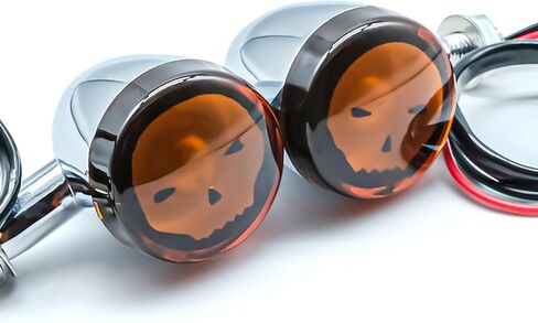 Rear Turn Signals Indicators LED Lights Kit Compatible with Davidson XL883 XL1200 Sportster Chrome in Saudi Arabia