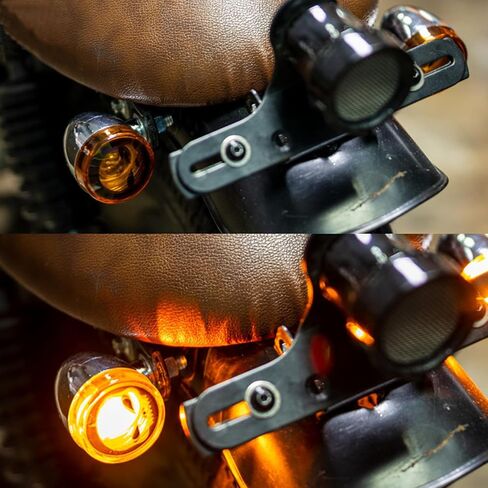 Rear Turn Signals Indicators LED Lights Kit Compatible with Davidson XL883 XL1200 Sportster Chrome in Saudi Arabia