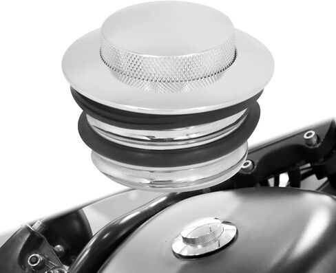 Motorcycle Flush Pop-up Gas Storage Cap Vented Fuel Tank Cap Fit for Harley Dyna Softail Touring Road King (Black) in Saudi Arabia
