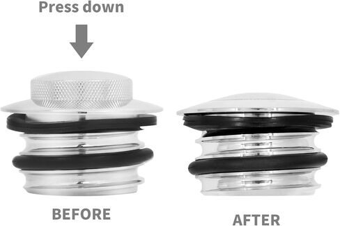 Motorcycle Flush Pop-up Gas Storage Cap Vented Fuel Tank Cap Fit for Harley Dyna Softail Touring Road King (Black) in Saudi Arabia