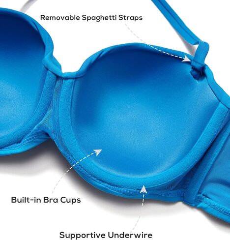 ملابس سباحة نسائية من DOBREVA بيكيني Underwire Bandeau بيكيني مثير بدون حمالات ملابس سباحة هالتر - مقاسات حمالة الصدر in Saudi Arabia