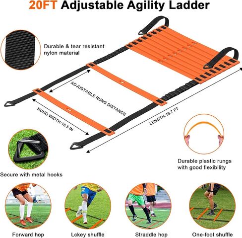 Kids Soccer Goals for Backyard Set, 6x4 FT Soccer Nets for Backyard, Portable Pop Up Soccer Goal for Kids Youth, Soccer Training Equipment with Soccer Ball, Ladder and Cones in Saudi Arabia