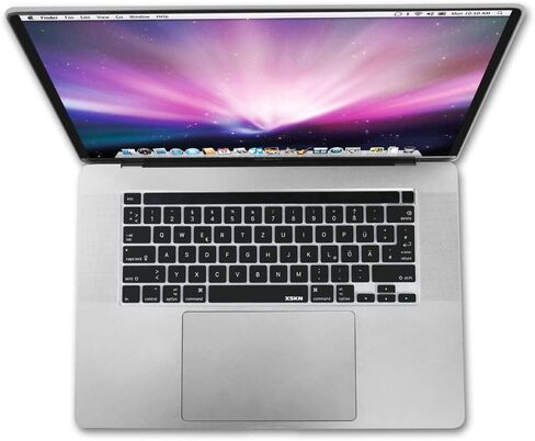XSKN اللغة الألمانية غطاء لوحة المفاتيح السيليكون الأسود الجلد لنماذج شريط اللمس 2019 New MacBook Pro 16 بوصة A2141 2020 New MacBook Pro 13.3 بوصة A2251 A2289 A2338 M1 لوحة المفاتيح الولايات المتحدة والاتحاد الأوروبي الإصدار المشترك in Saudi Arabia