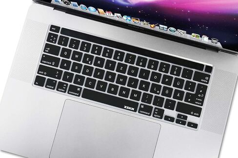 XSKN اللغة الألمانية غطاء لوحة المفاتيح السيليكون الأسود الجلد لنماذج شريط اللمس 2019 New MacBook Pro 16 بوصة A2141 2020 New MacBook Pro 13.3 بوصة A2251 A2289 A2338 M1 لوحة المفاتيح الولايات المتحدة والاتحاد الأوروبي الإصدار المشترك in Saudi Arabia