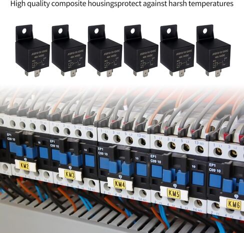 hisport 6 حزمة مرحلات السيارة 12 فولت 40 أمبير، 4 دبوس Spst نموذج JD2912-1H-12VDC 40amp 14VDC، مفاتيح السيارات والمبتدئين، مرحل SPST متوافق مع السيارة والشاحنة والدراجة النارية والقارب in Saudi Arabia