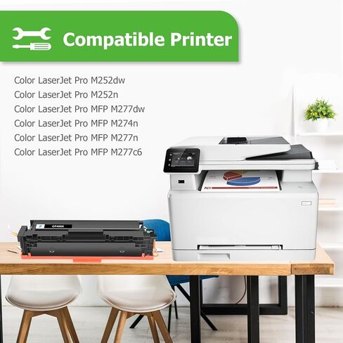 خرطوشة حبر بديلة متوافقة مع Aztech M277dw M252dw لحبر الطابعة HP 201A 201X CF400X CF400A Color Pro MFP M277dw M277c6 M277 M252 حبر الطابعة CF401X CF402X CF403X (أسود سماوي أصفر أرجواني، 5 عبوات) in Kuwait