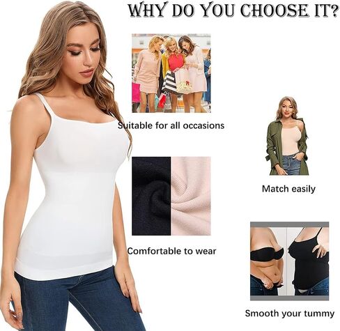 JOYSHAPER Shapewear Camisole for Women Tummy Control Shapewear Tank Top with Adjustable Spaghetti Strap Cami Tanks in Kuwait