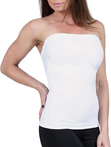 InstantFigure Women's Compression Shapewear | Tummy Control Strapless Bandeau Tube Top with Slimming Technology WBT035 in Kuwait