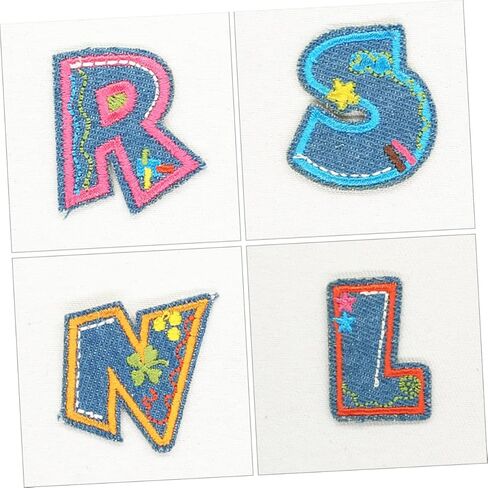 KJHBV 26 قطعة من رقع القبعة مزينة للملابس حرف A-z حديد على رقع للملابس حروف كرتونية رقع ملابس رقعة تطريز شارة حقيبة الظهر ملابس in Kuwait
