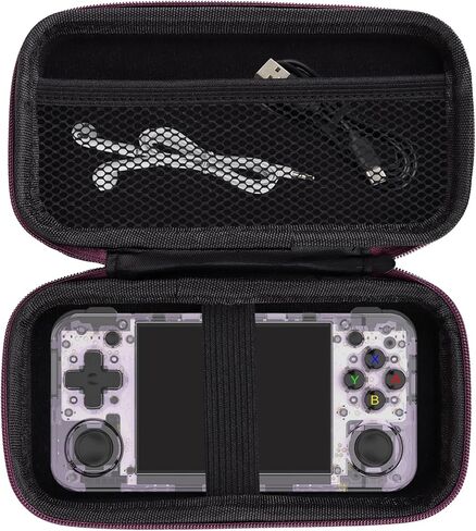 حقيبة حمل LncBoc لوحدة تحكم الألعاب المحمولة RG35XX H Retro، وحقائب تخزين السفر لوحدة التحكم الرجعية لملحقات كابل USB من النوع C، وحقيبة صلبة للسفر والتخزين in Kuwait