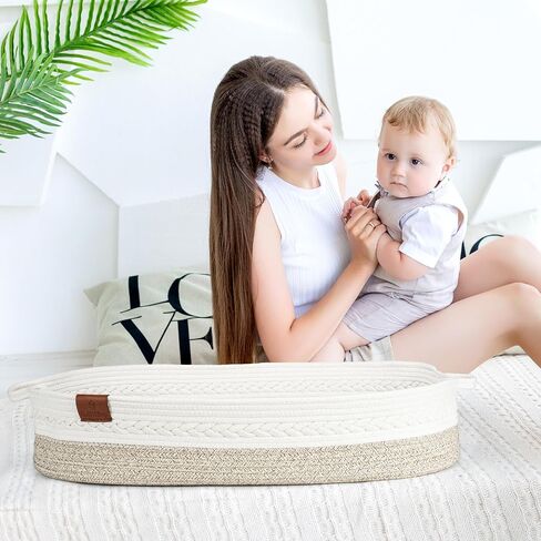 Baby Changing Basket for Baby Dresser, Moses Baskets for Newborn, Baby Moses Basket Changing Basket for Dresser, Changing Pad Basket Changing Table Basket, Diaper Caddy, Newborn Essentials Must Haves in Saudi Arabia