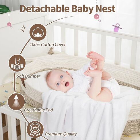 Baby Changing Basket for Baby Dresser, Moses Baskets for Newborn, Baby Moses Basket Changing Basket for Dresser, Changing Pad Basket Changing Table Basket, Diaper Caddy, Newborn Essentials Must Haves in Saudi Arabia