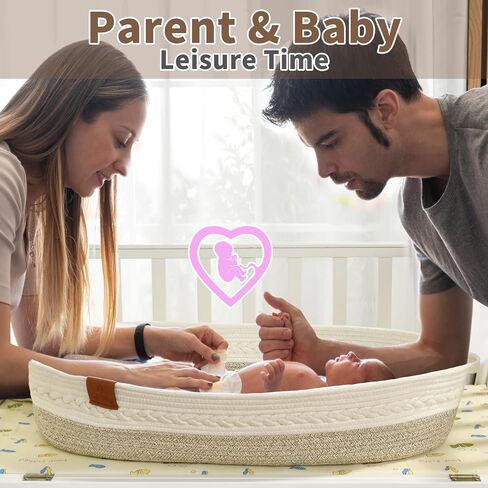 Baby Changing Basket for Baby Dresser, Moses Baskets for Newborn, Baby Moses Basket Changing Basket for Dresser, Changing Pad Basket Changing Table Basket, Diaper Caddy, Newborn Essentials Must Haves in Saudi Arabia