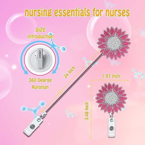 Cute Badge Reel Holder Nurse Medical Nursing Funny Y'all Need Jesus Badge Reels Retractable for Nurses RN CNA LPN LVN Acrylic Cute Glitter Badge Clip ID Card Accessories Assistant Gift KL861 in Saudi Arabia