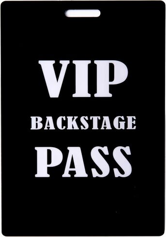 10 قطع من حبل شارة VIP قابل للتعديل بطول قابل للفصل - مجموعة حبل أسود VIP مع بطاقة VIP بلاستيكية PVC لحفلات خلف الكواليس وحفلات أعياد الميلاد وتذكرة ألعاب in Kuwait