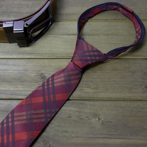 Spring Notion Boy's Plaid Woven Zipper Tie in Kuwait