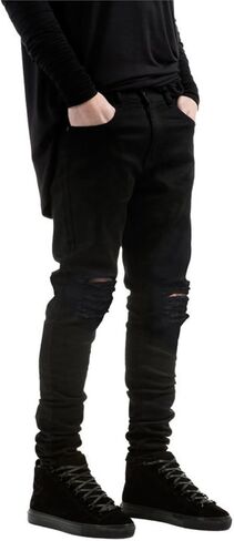 JLLDS LKMQA Boy's Skinny Fit Ripped Destroyed Distressed Slim Fashion Stretch Jeans Pants in Saudi Arabia