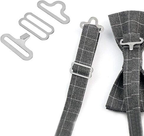 50 Set 3/4" Bow Tie Hardware Sets Adjustable Ss Necktie Hook Bow Tie or Cravat Clips Fastenings Fasteners to Make Adjustable Ss on Bow Ties/Neckties (White) in Saudi Arabia