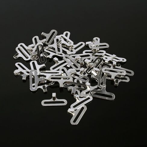 50 Set 3/4" Bow Tie Hardware Sets Adjustable Ss Necktie Hook Bow Tie or Cravat Clips Fastenings Fasteners to Make Adjustable Ss on Bow Ties/Neckties (White) in Saudi Arabia