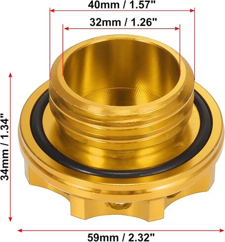 X AUTOHAUX Black Aluminum Alloy Car Gas Oil Filler Plug Cover Fuel Tank Caps for Subaru Ascent 2019-2021 for Subaru Forester 1998-2021 for BRZ in Saudi Arabia