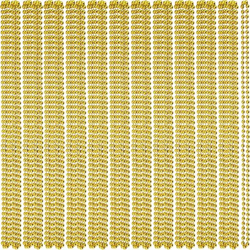 100 قطعة 33 بوصة ذهبي معدني مطرز القلائد السائبة ماردي غرا القلائد القلائد المستديرة مطرز للحزب زي الخرز القلائد in Kuwait