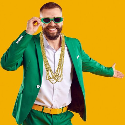 100 قطعة 33 بوصة ذهبي معدني مطرز القلائد السائبة ماردي غرا القلائد القلائد المستديرة مطرز للحزب زي الخرز القلائد in Kuwait