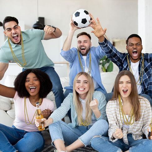 100 قطعة 33 بوصة ذهبي معدني مطرز القلائد السائبة ماردي غرا القلائد القلائد المستديرة مطرز للحزب زي الخرز القلائد in Kuwait